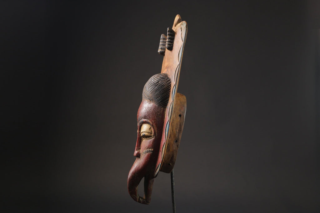 African Tribal Face Mask Wood Hand Carved Wall Hanging tribal Guro Masks for wall-9944