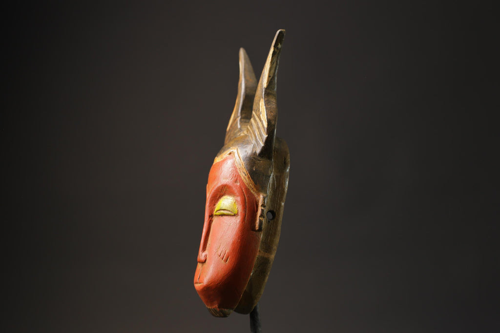 African mask antiques tribal art Face Tribal Mask Wood Masks Wall Art Gouro-8639