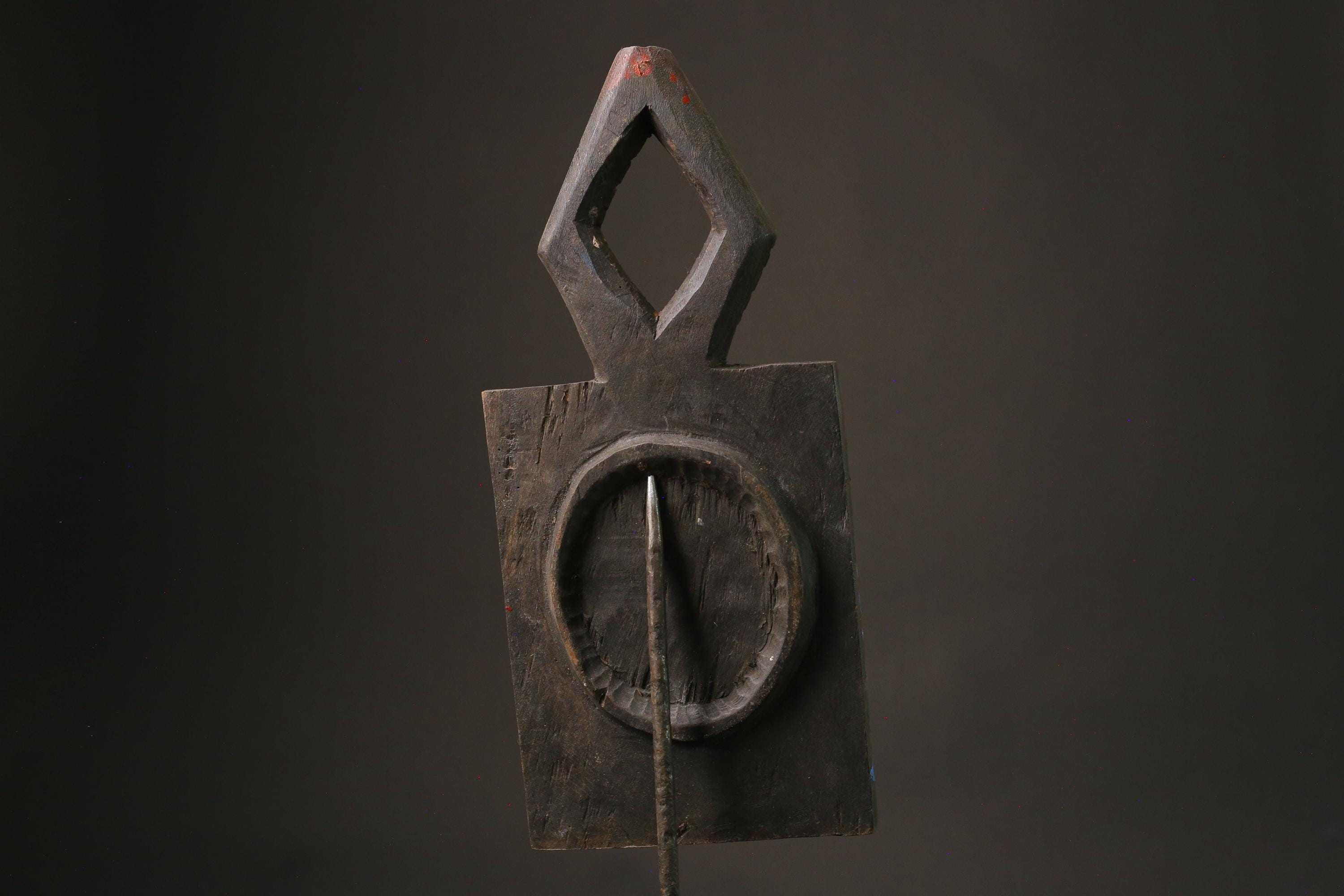 African mask wood African real figure vintage African masks for wall Goli kplekple Mask-G1115
