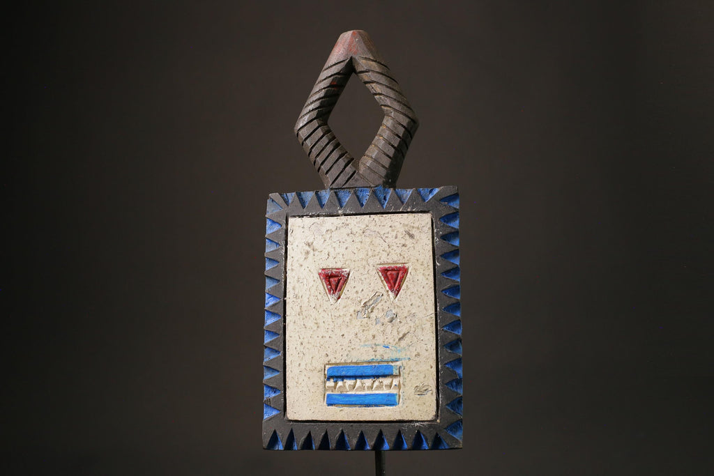 African mask wood African real figure vintage African masks for wall Goli kplekple Mask-G1115