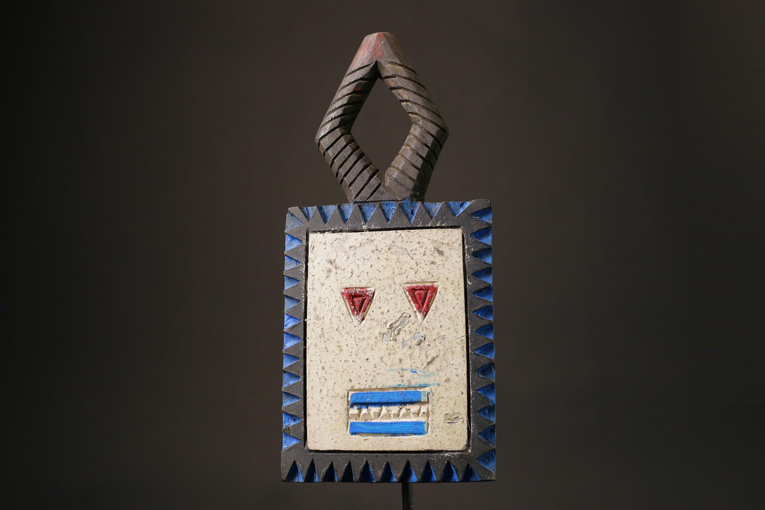 African mask wood African real figure vintage African masks for wall Goli kplekple Mask-G1115