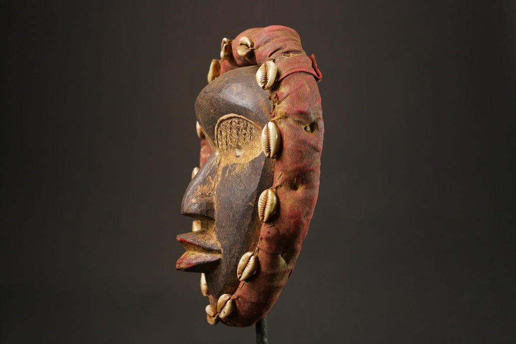 African mask wood African real figure vintage African masks for wall Dan Kran Kaogle-G1108