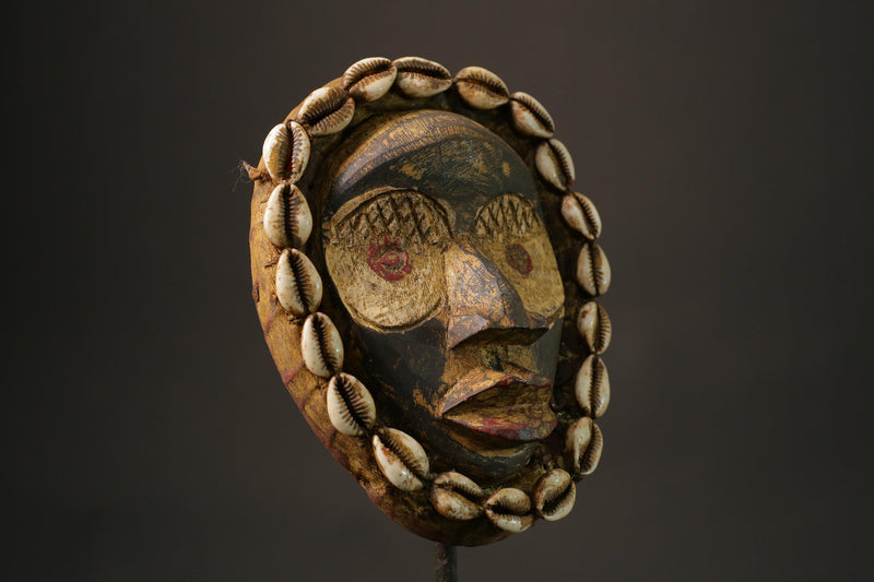 African Mask Tribal Face Mask Wood Hand Carved Wall Hanging Patterns Dan-G1104