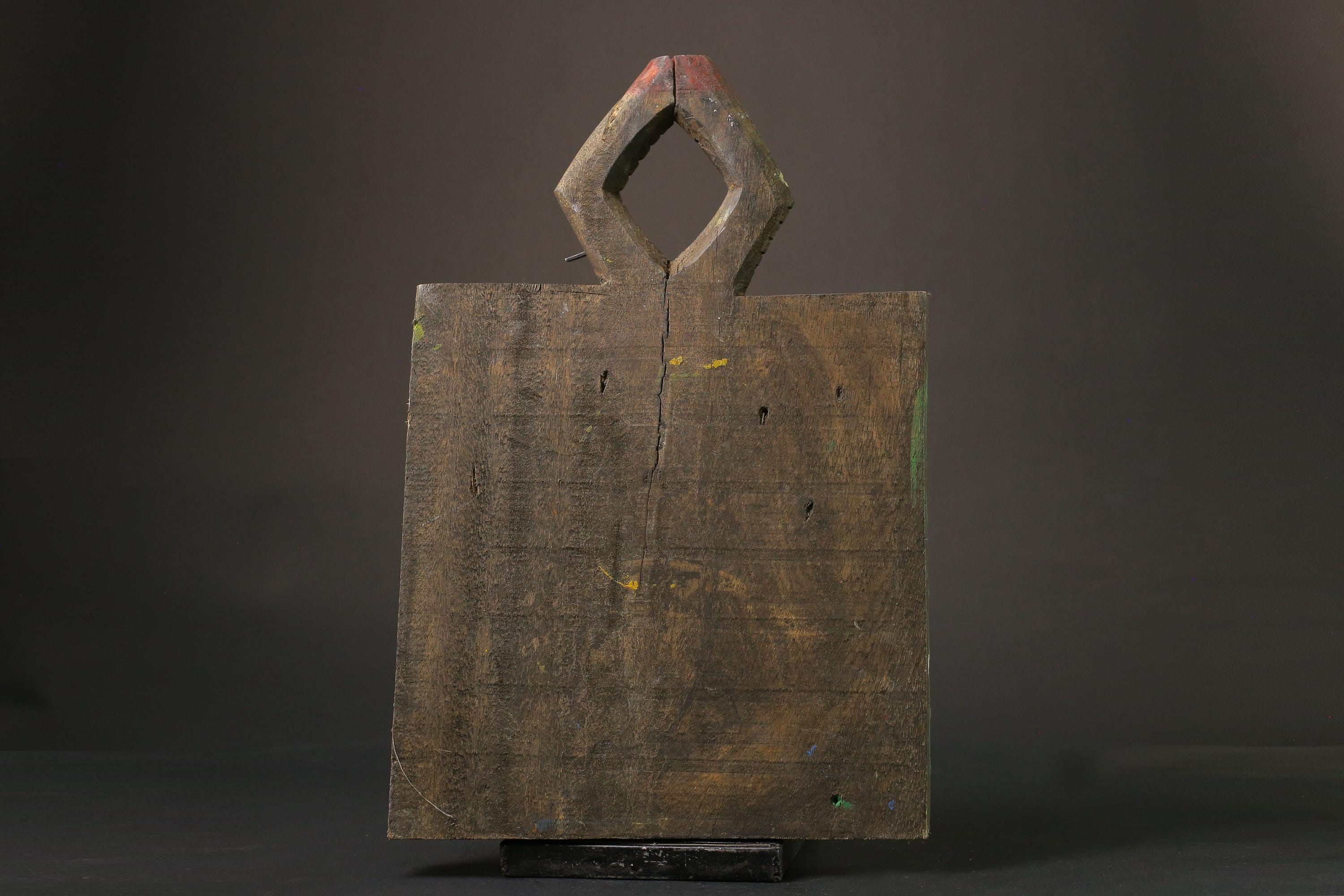 African mask wood African real figure vintage African masks for wall Baule Goli Mask-G1157