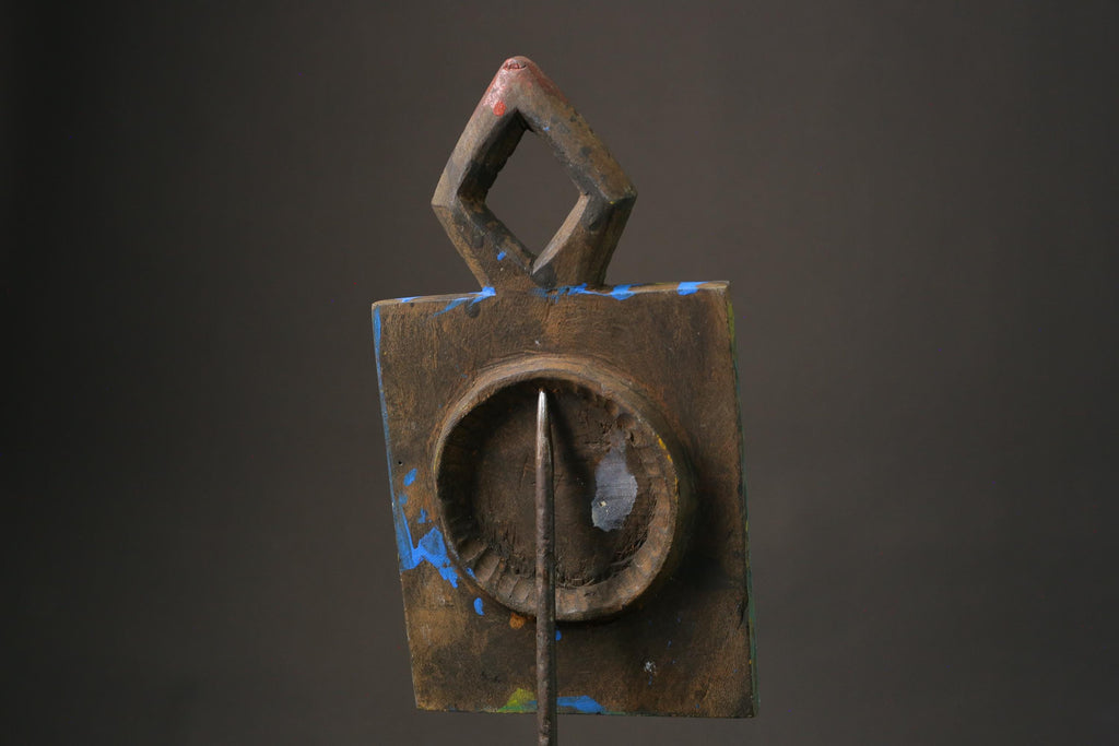 African mask wood African real figure vintage African masks for wall Mask Kpan Goli Baoulé-G1154