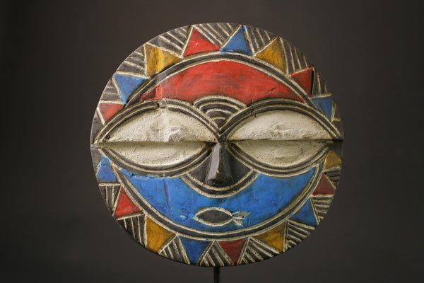 African mask Teka wood African real figure vintage African masks for wall -5992