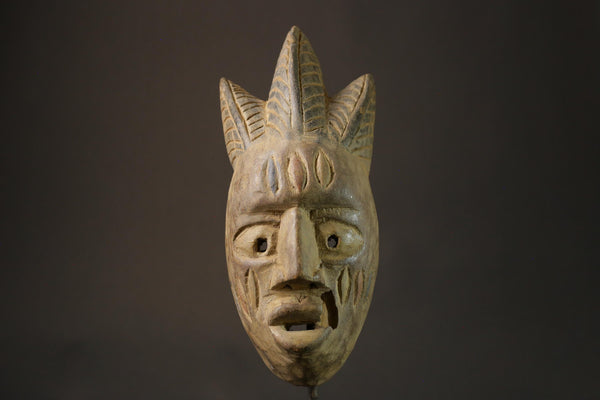 African Dan Ghost mask wood African real figure vintage African masks for wall-7432