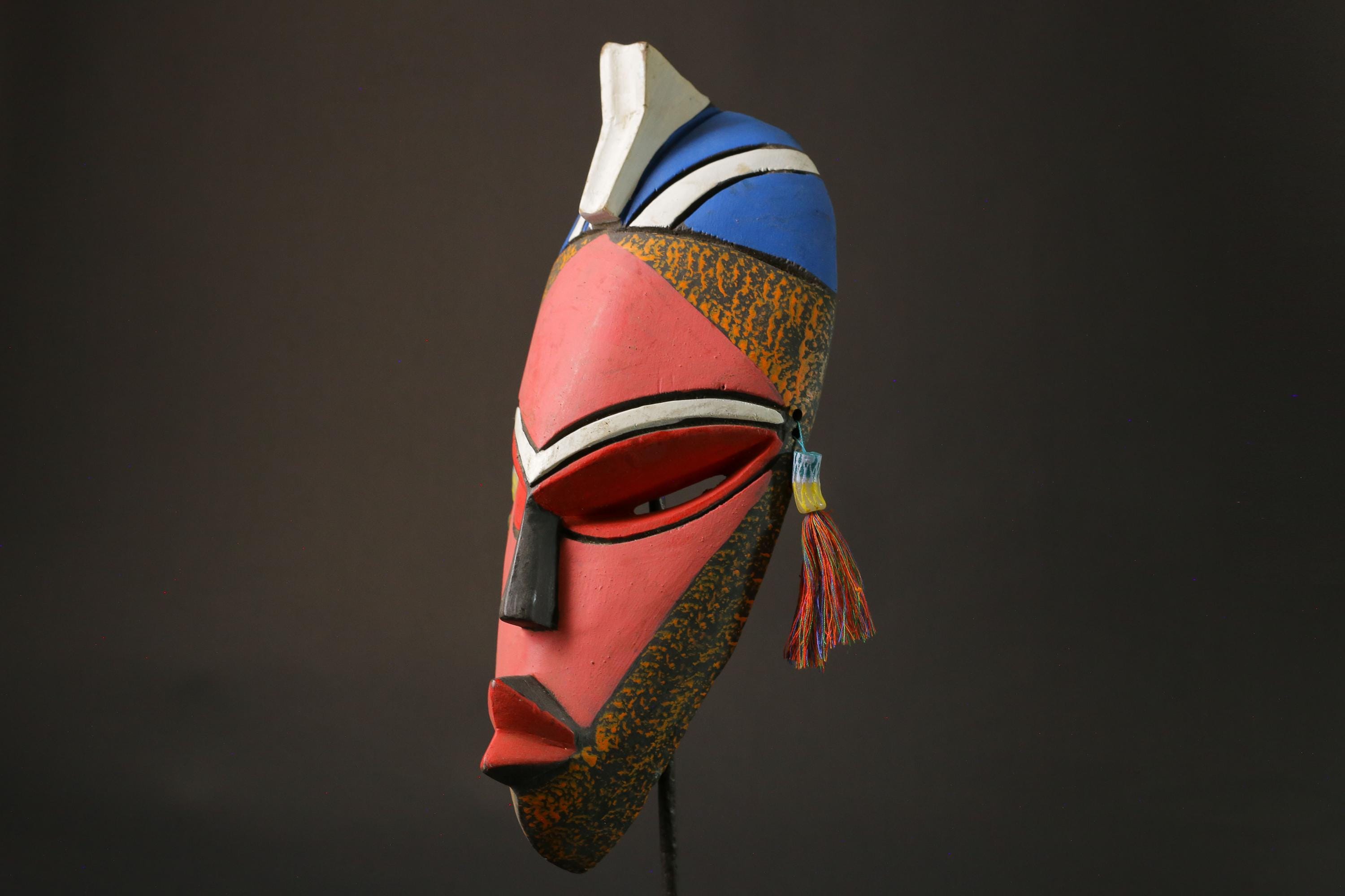 African wood mask antiques Home Décor Hand Carved Wall Hanging GHANA Masks for wall-7447