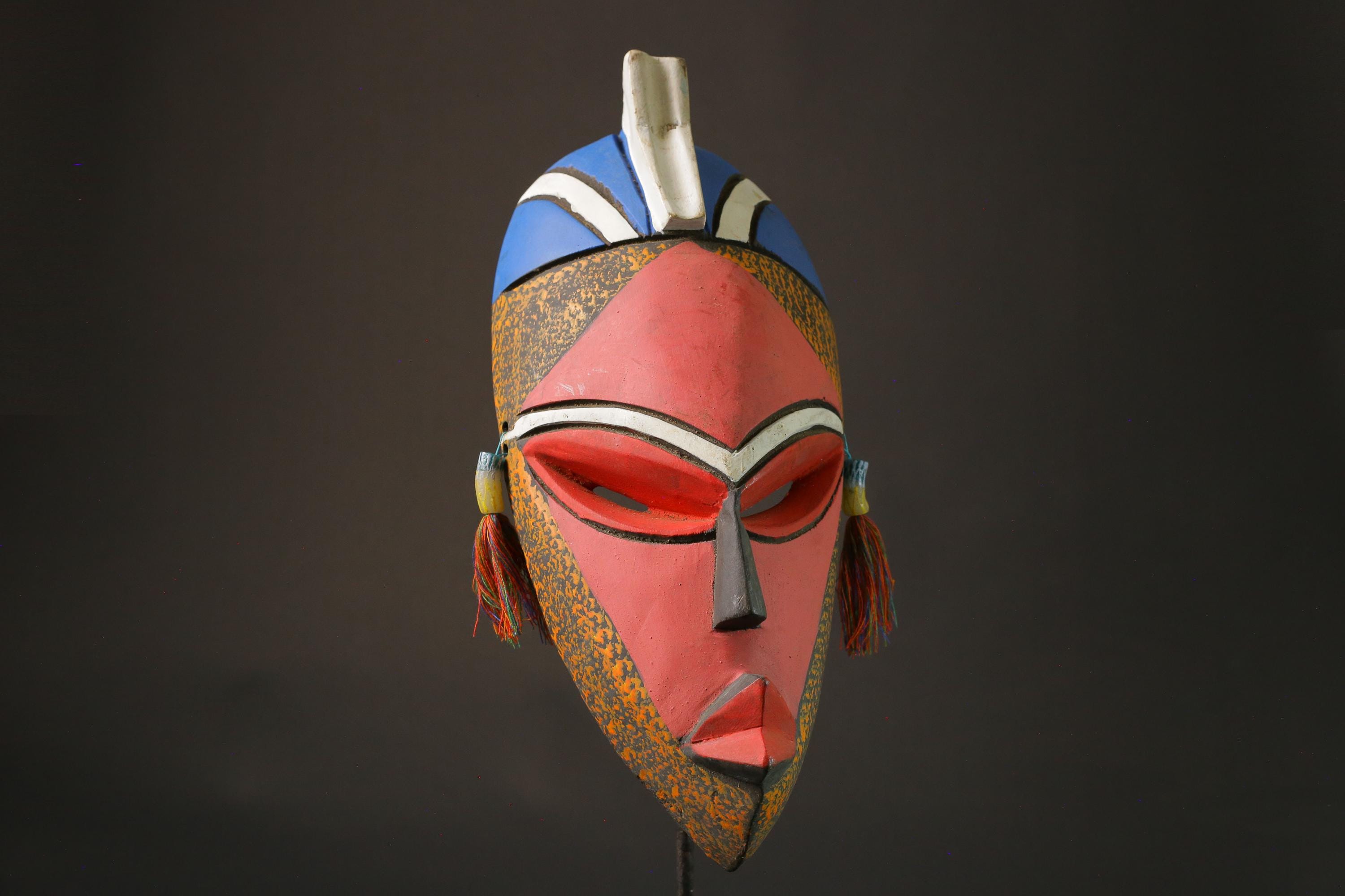 African wood mask antiques Home Décor Hand Carved Wall Hanging GHANA Masks for wall-7447