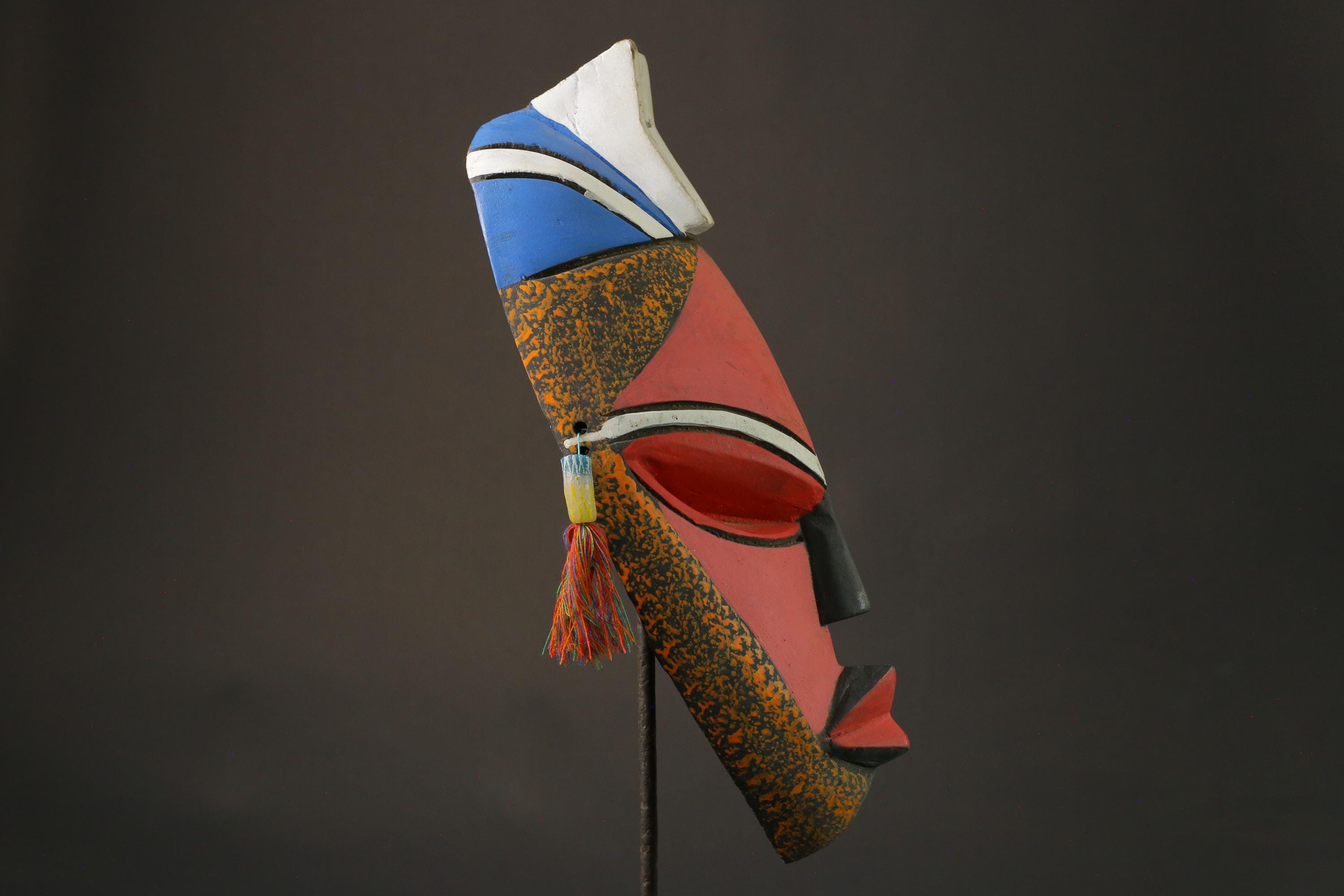 African wood mask antiques Home Décor Hand Carved Wall Hanging GHANA Masks for wall-7447