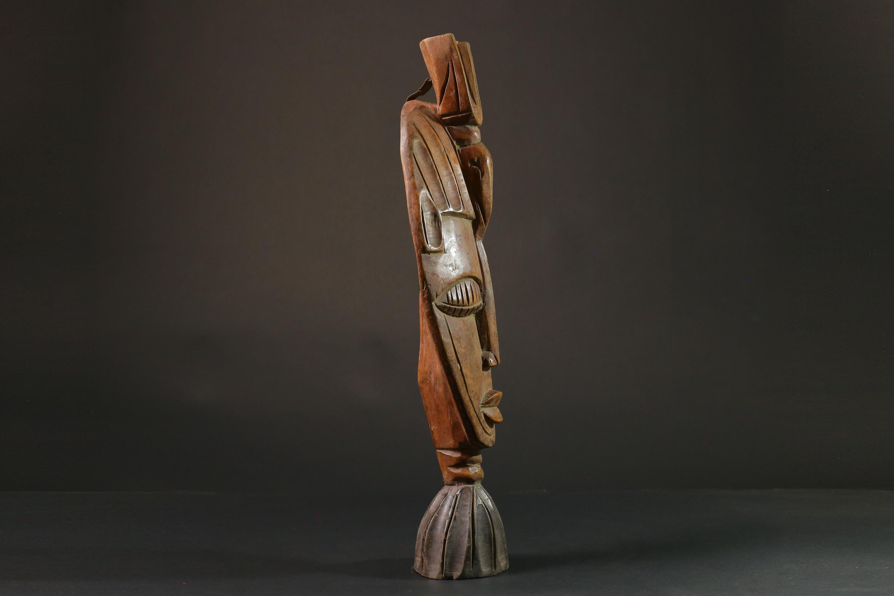 African wood mask Traditional vintage art tribal one piece Home Décor Art Wall Decor Handmade Guru Tribe-7421