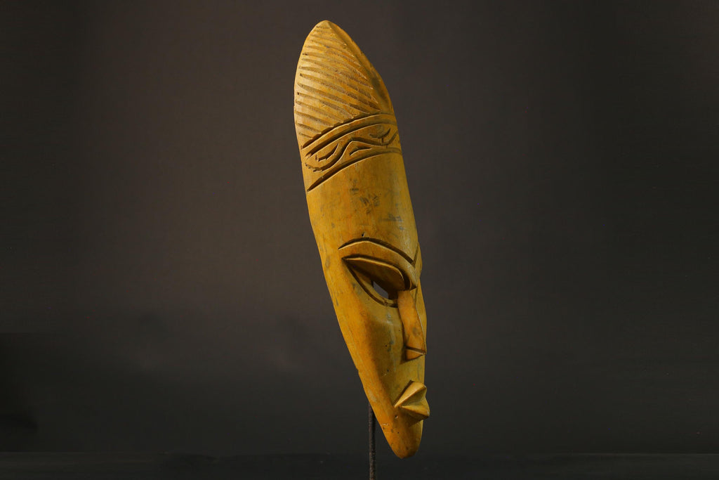 African wood mask antiques Home Décor Hand Carved Masks Handmade Ghana-7422