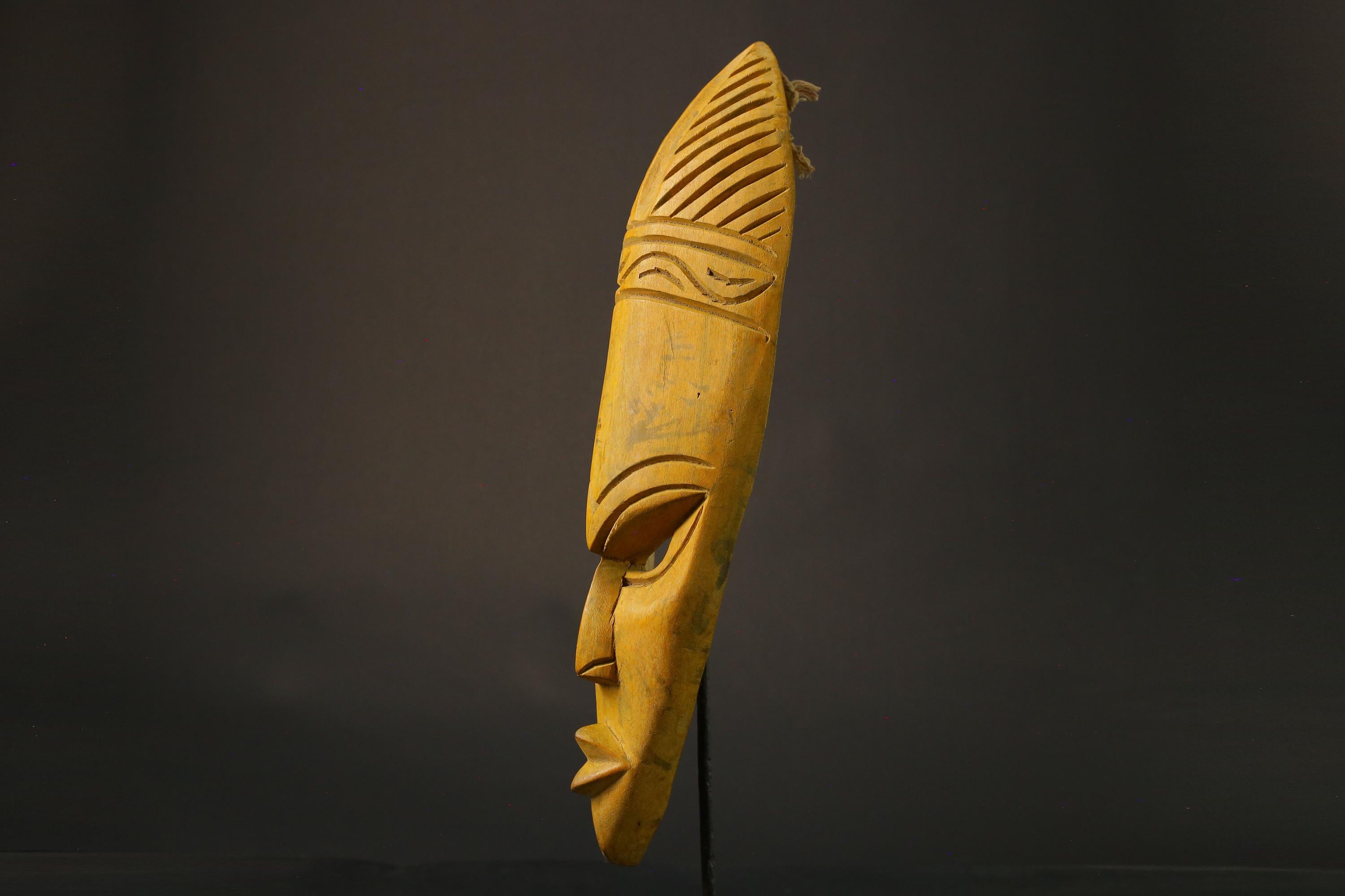 African wood mask antiques Home Décor Hand Carved Masks Handmade Ghana-7422