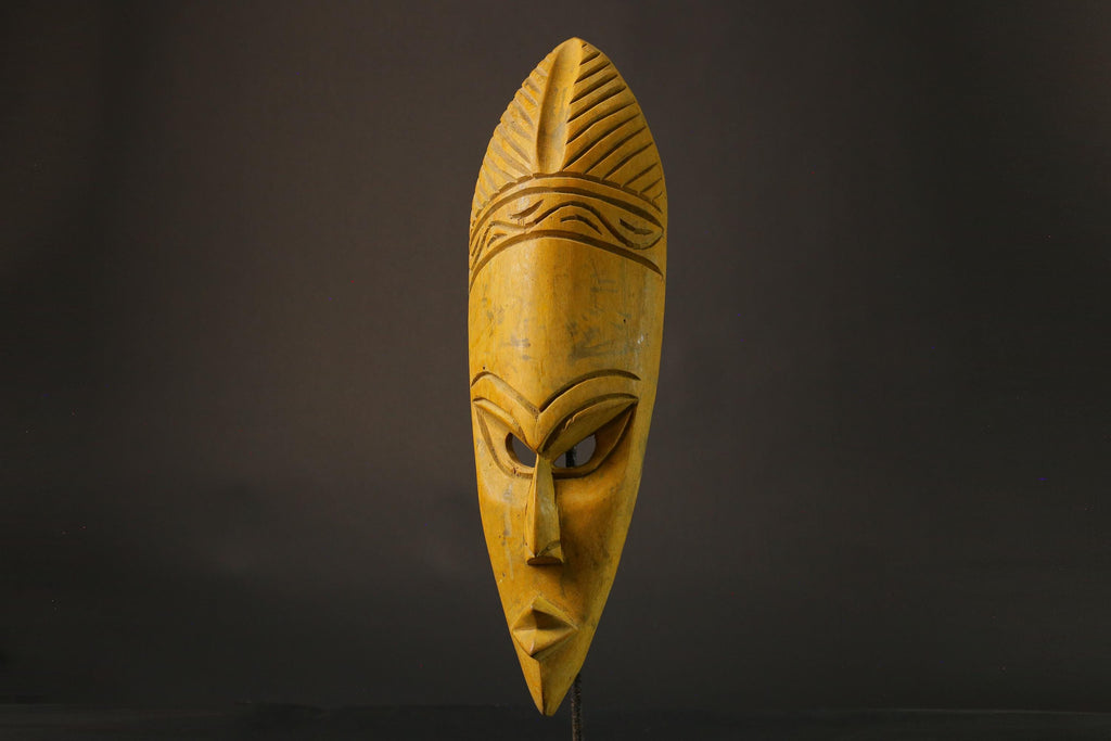 African wood mask antiques Home Décor Hand Carved Masks Handmade Ghana-7422