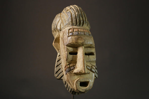 African mask Guru wood African real figure vintage African masks for wall -7425