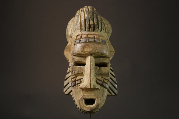 African mask Guru wood African real figure vintage African masks for wall -7425