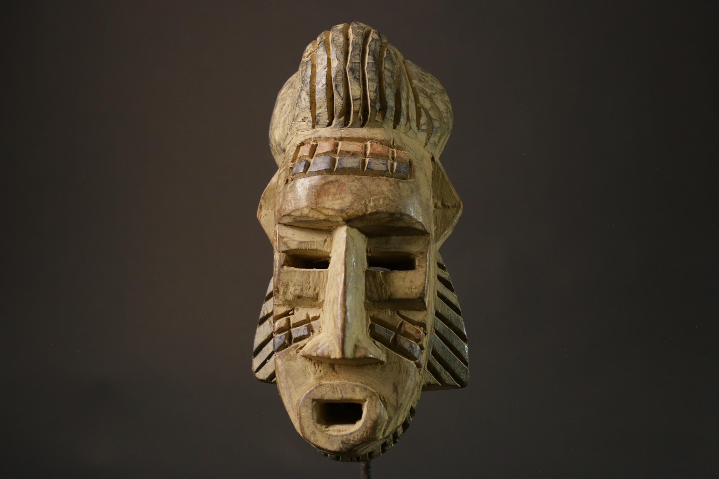 African mask Guru wood African real figure vintage African masks for wall -7425