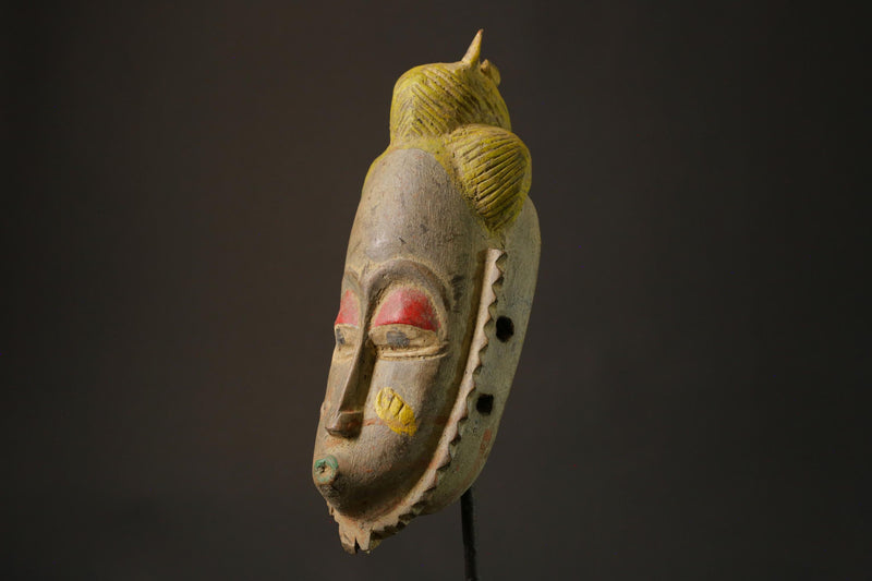 African mask wood African real figure vintage African masks for wall Guro african mask Home Décor-7459