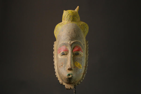 African mask wood African real figure vintage African masks for wall Guro african mask Home Décor-7459