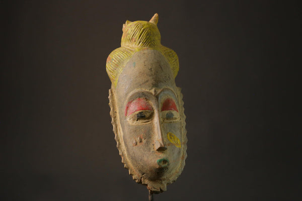 African mask wood African real figure vintage African masks for wall Guro african mask Home Décor-7459