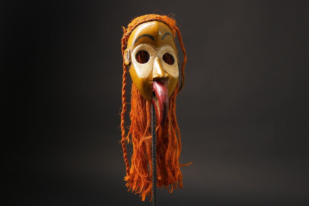 African Tribal Wood masks Dan Liberia Mask Primitive Handmade Collectibles Masks for wall-G2500