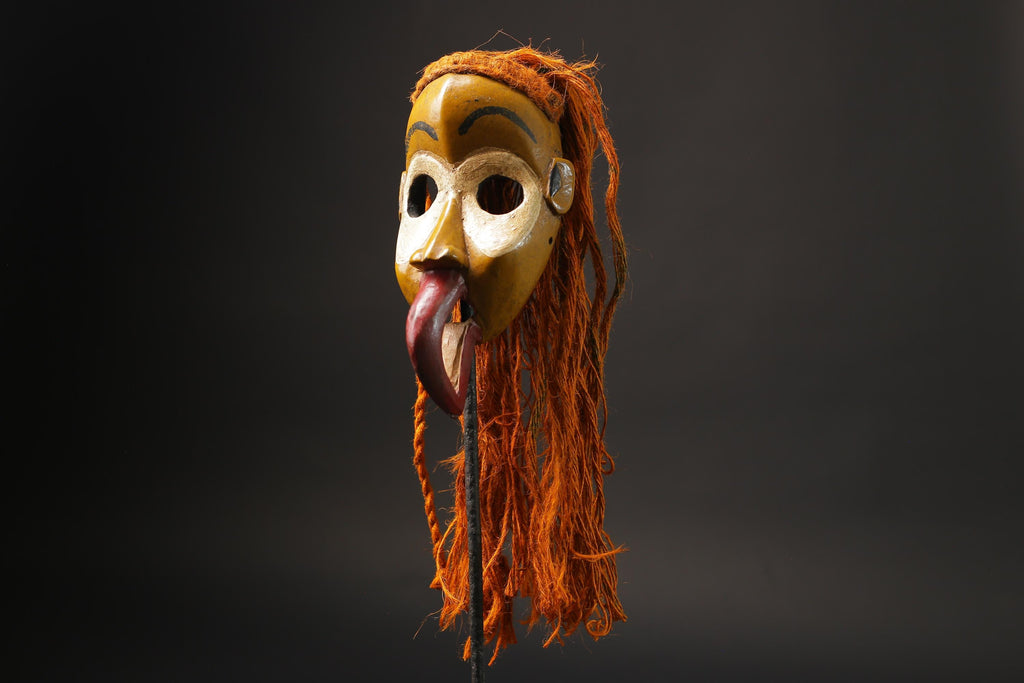 African Tribal Wood masks Dan Liberia Mask Primitive Handmade Collectibles Masks for wall-G2500