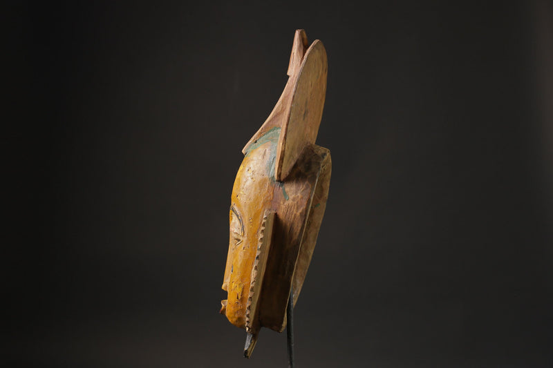 African Tribal Wood masks Baule Mask Wooden Tribal Mask Handmade folk art Masks for wall-9957