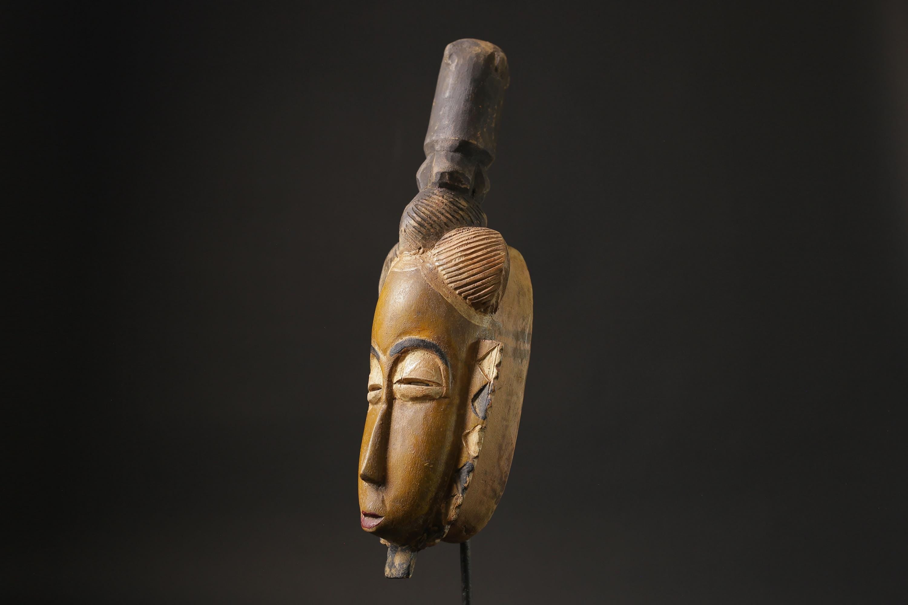 African Tribal Wood masks  Baule Antique Wall Hanging Antiques Primitive Masks for wall-9954