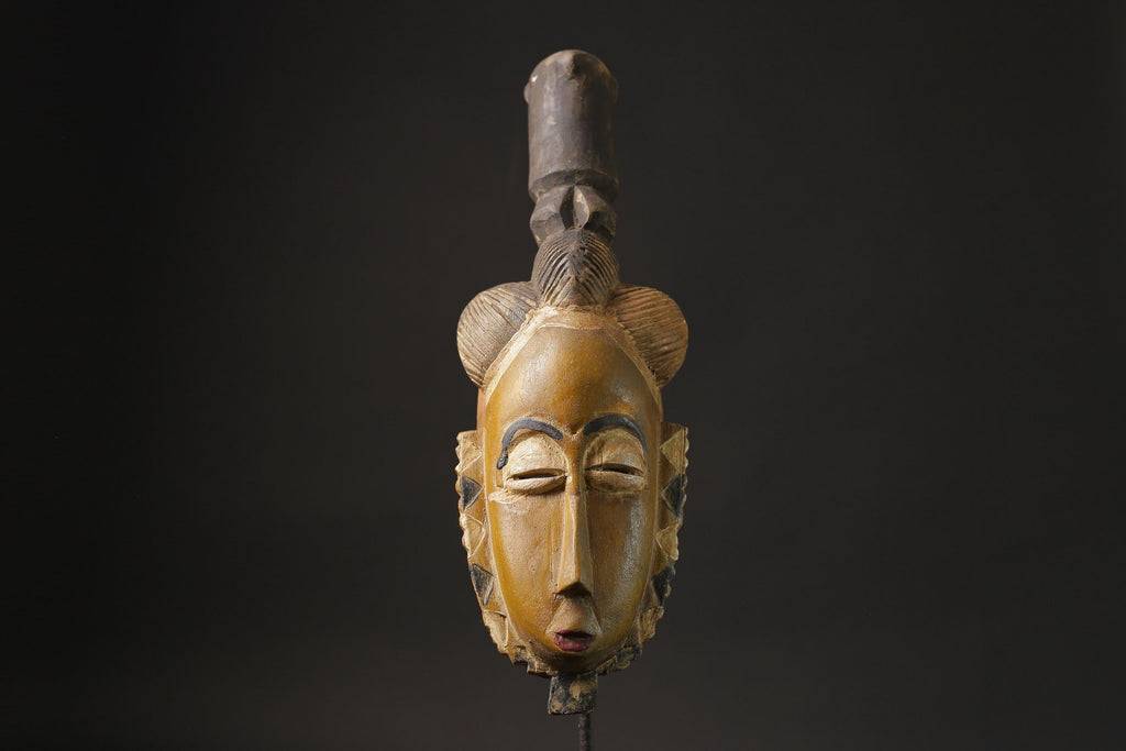 African Tribal Wood masks  Baule Antique Wall Hanging Antiques Primitive Masks for wall-9954