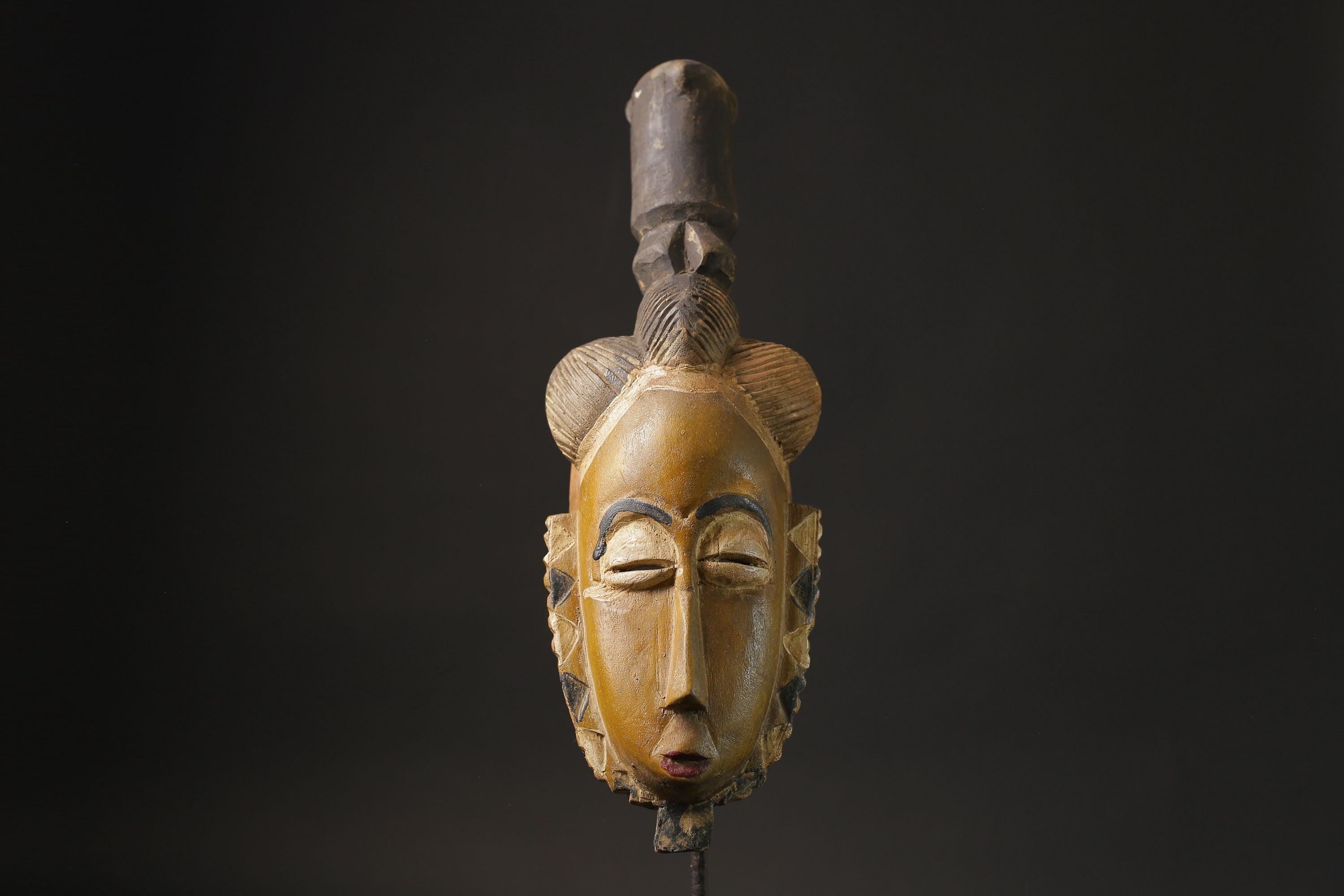 African Tribal Wood masks  Baule Antique Wall Hanging Antiques Primitive Masks for wall-9954