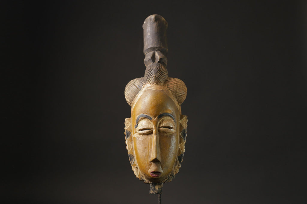 African Tribal Wood masks  Baule Antique Wall Hanging Antiques Primitive Masks for wall-9954
