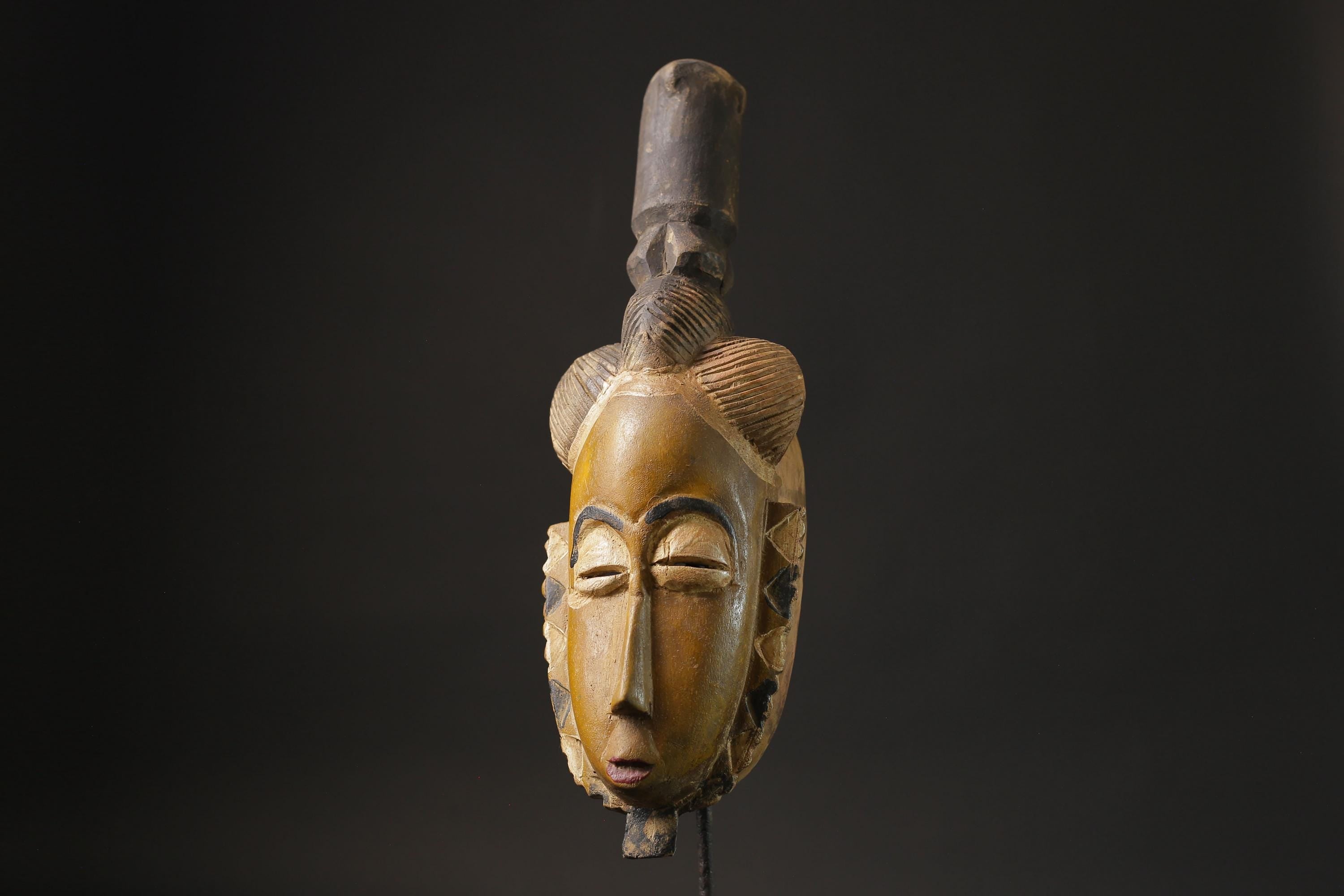 African Tribal Wood masks  Baule Antique Wall Hanging Antiques Primitive Masks for wall-9954