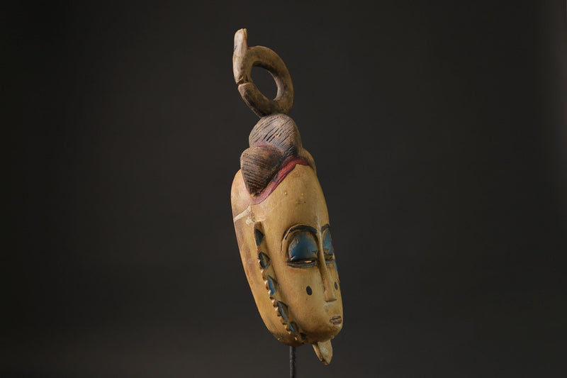 African Tribal Wood masks Collectible Hand wood Wall Hanging Baule Ndoma Masks for wall-9952