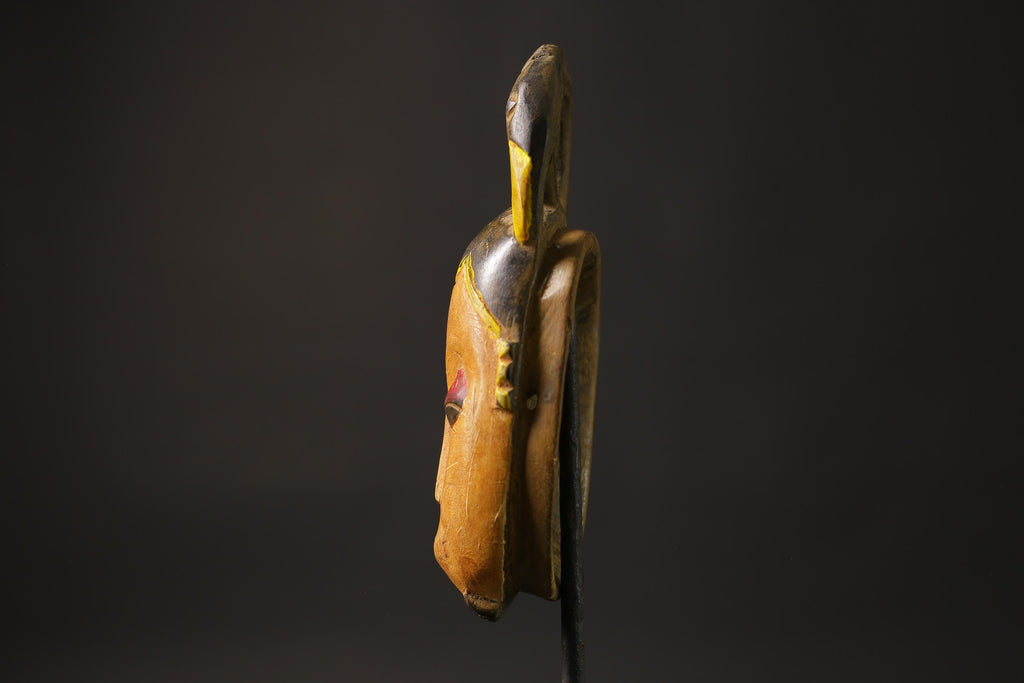 African wood mask antiques Wood Hand Carved Wall Hang Baule Masks for wall-8658