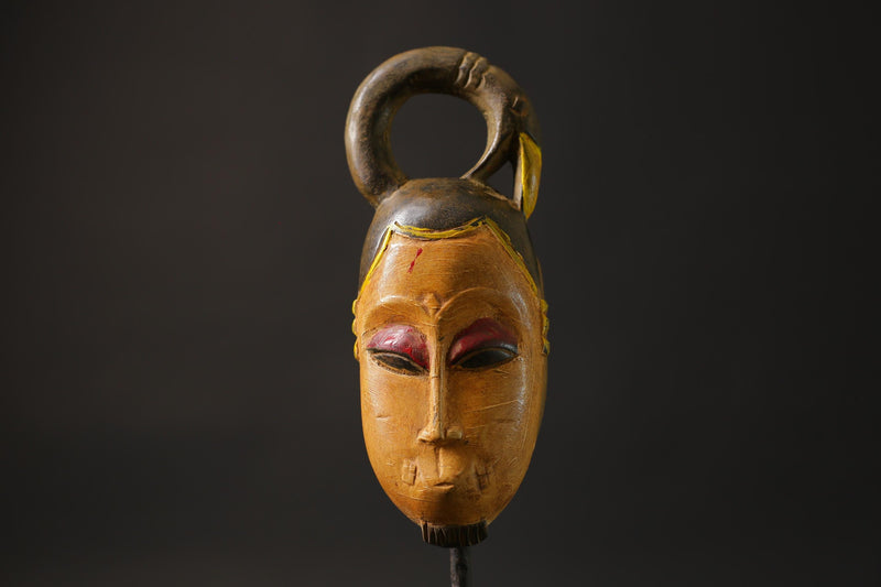 African wood mask antiques Wood Hand Carved Wall Hang Baule Masks for wall-8658