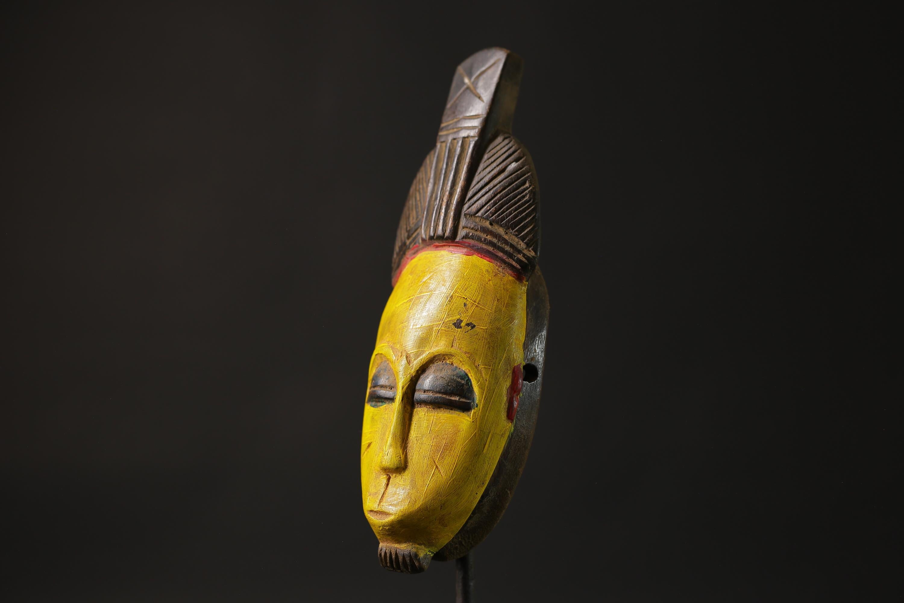 African wood mask antiques Carved Vintage Wall Hanging Guro Face Masks for wall-8656