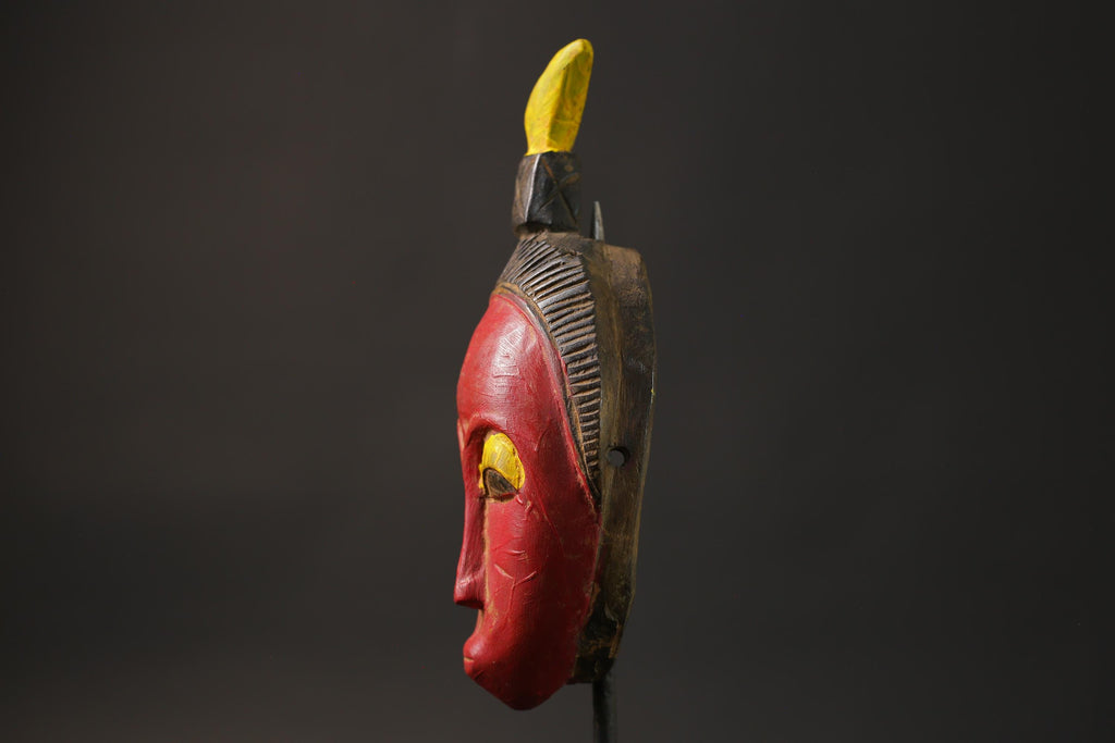 African wood mask antique Cote d'Ivoire specifically a Guro mask Wood guro Masks for wall-8655