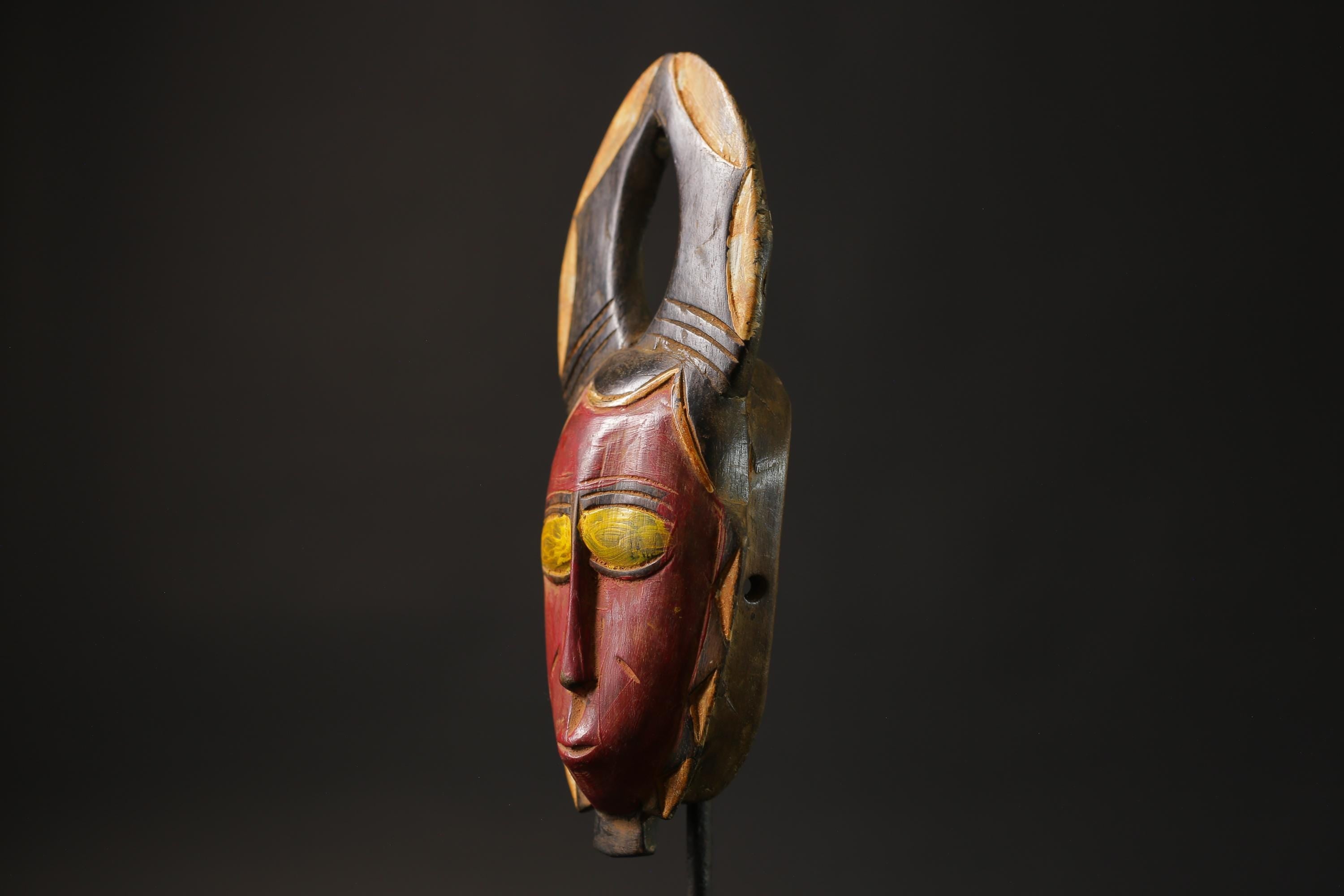 African wood mask antiques  African wall face intage Wall Hanging guro Masks for wall-8651