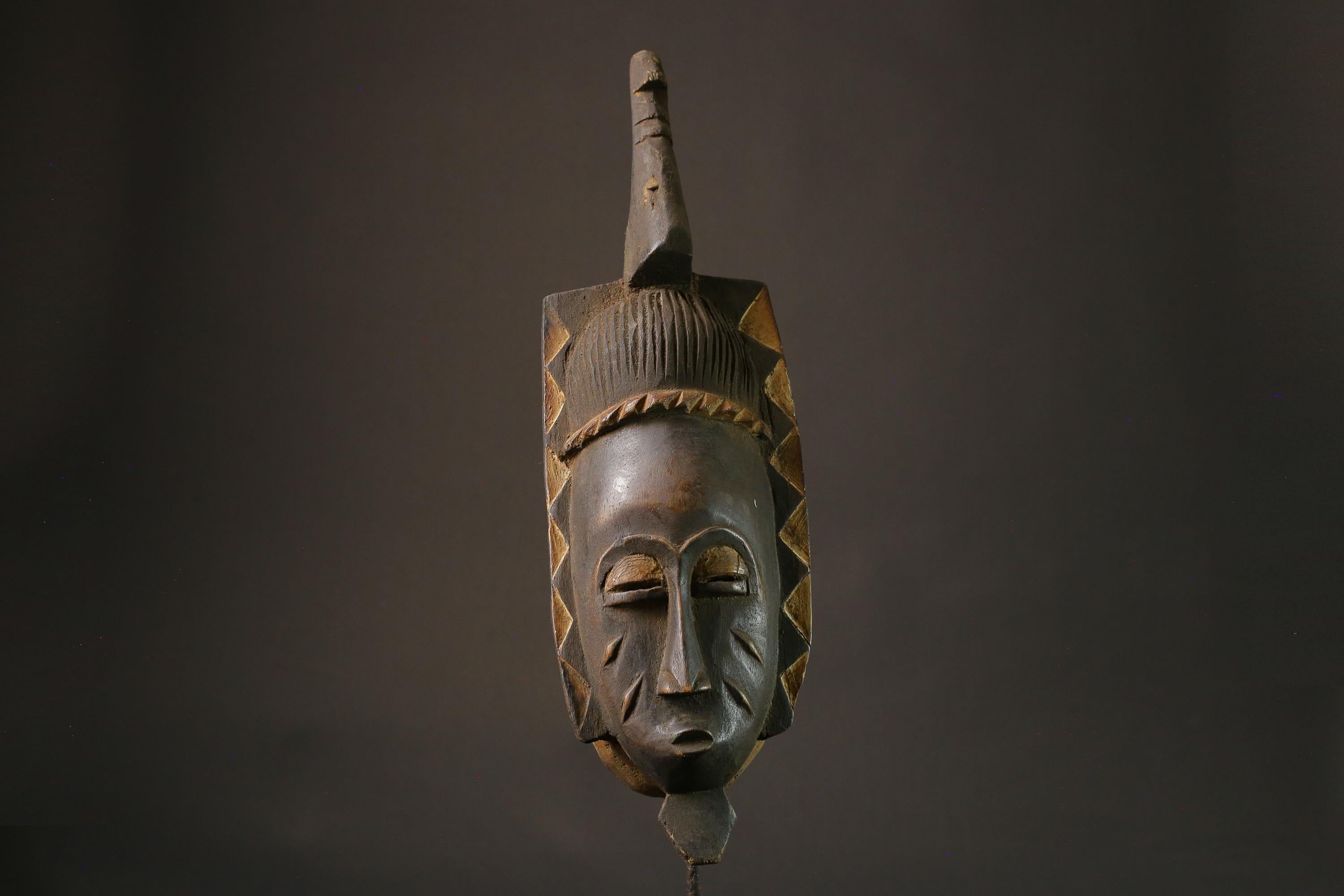 African mask wood African real figure vintage African masks for wall Antique Mask Guro Masks-7465