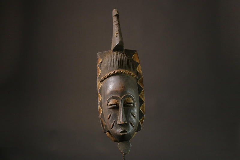 African mask wood African real figure vintage African masks for wall Antique Mask Guro Masks-7465