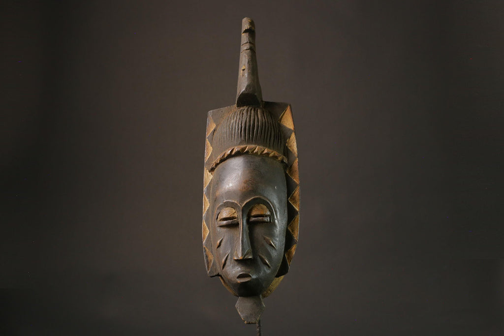 African mask wood African real figure vintage African masks for wall Antique Mask Guro Masks-7465