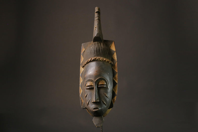 African mask wood African real figure vintage African masks for wall Antique Mask Guro Masks-7465