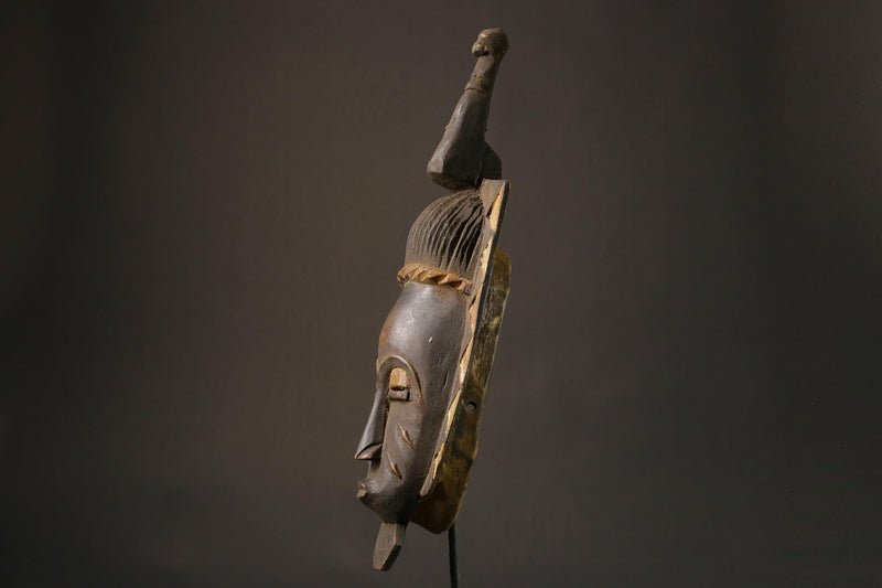 African mask wood African real figure vintage African masks for wall Antique Mask Guro Masks-7465