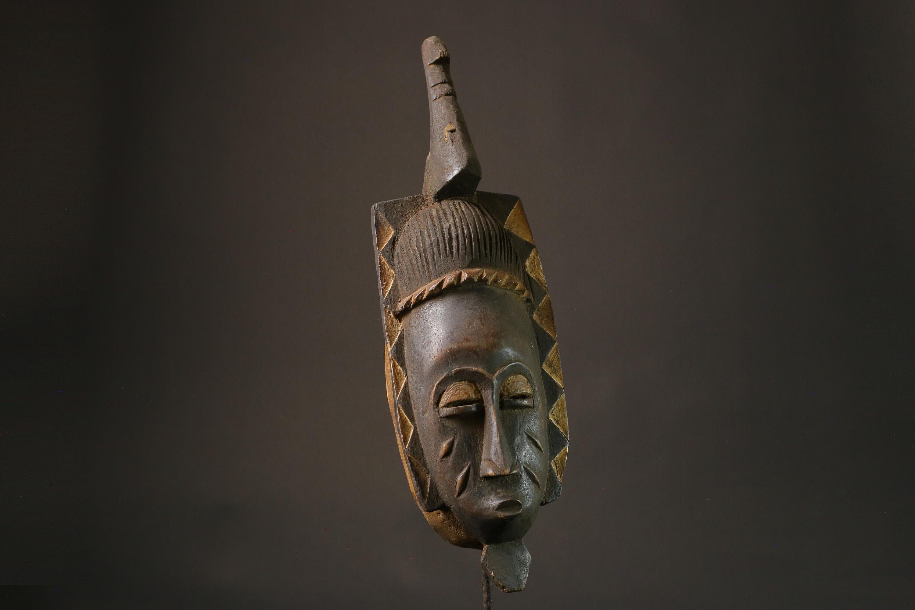 African mask wood African real figure vintage African masks for wall Antique Mask Guro Masks-7465