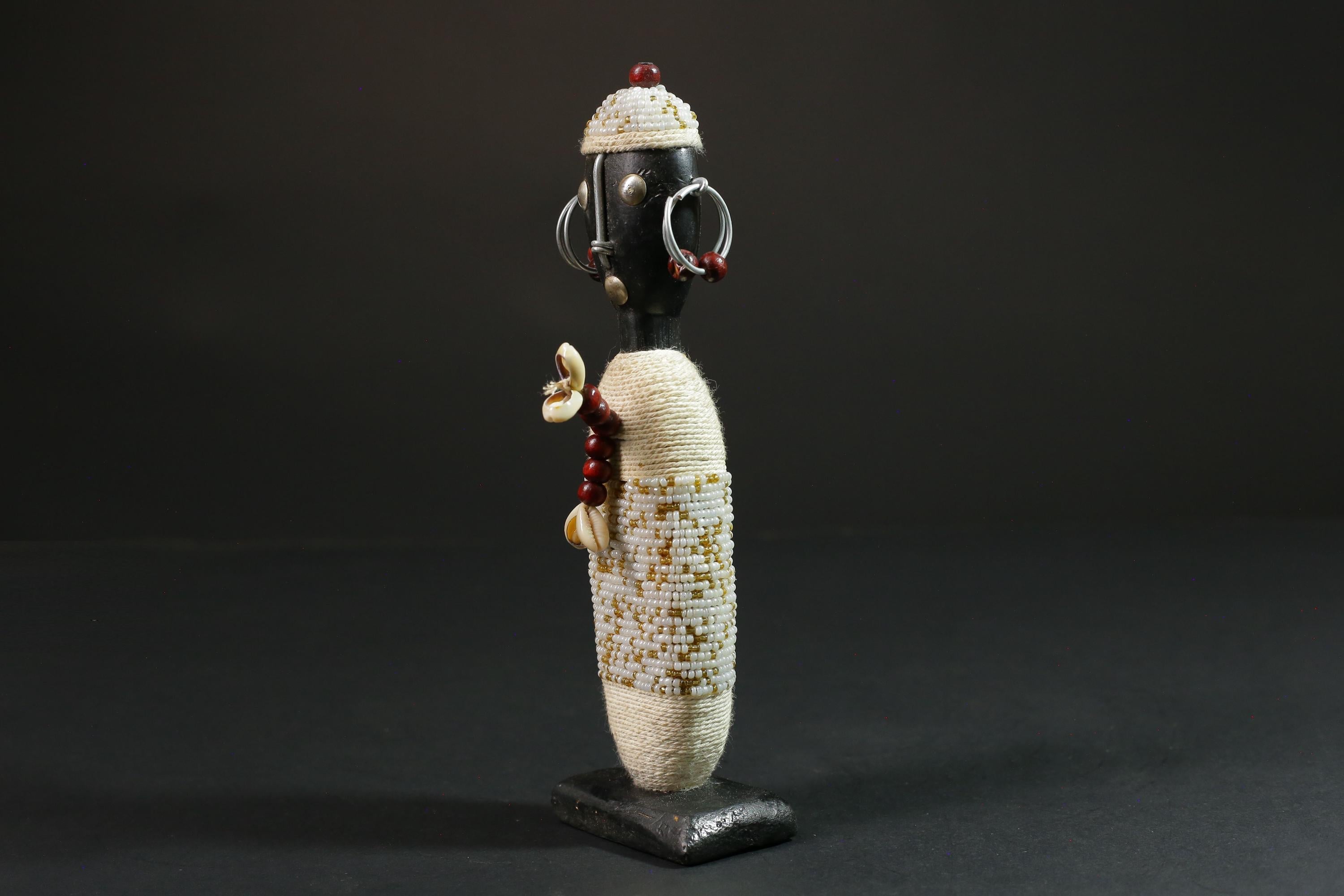 African statue wooden vintage Namji Doll Fertility Doll Namji Cameroon -G1142
