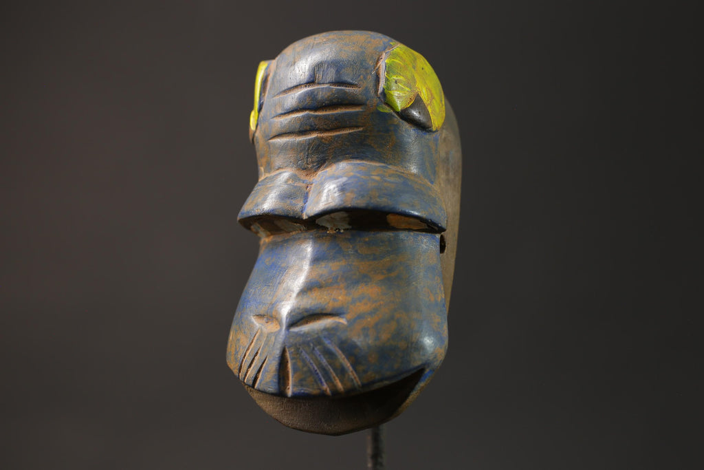 African wood mask antiques Guro African wall decor tribe Baule Monkey Masks for wall-8663