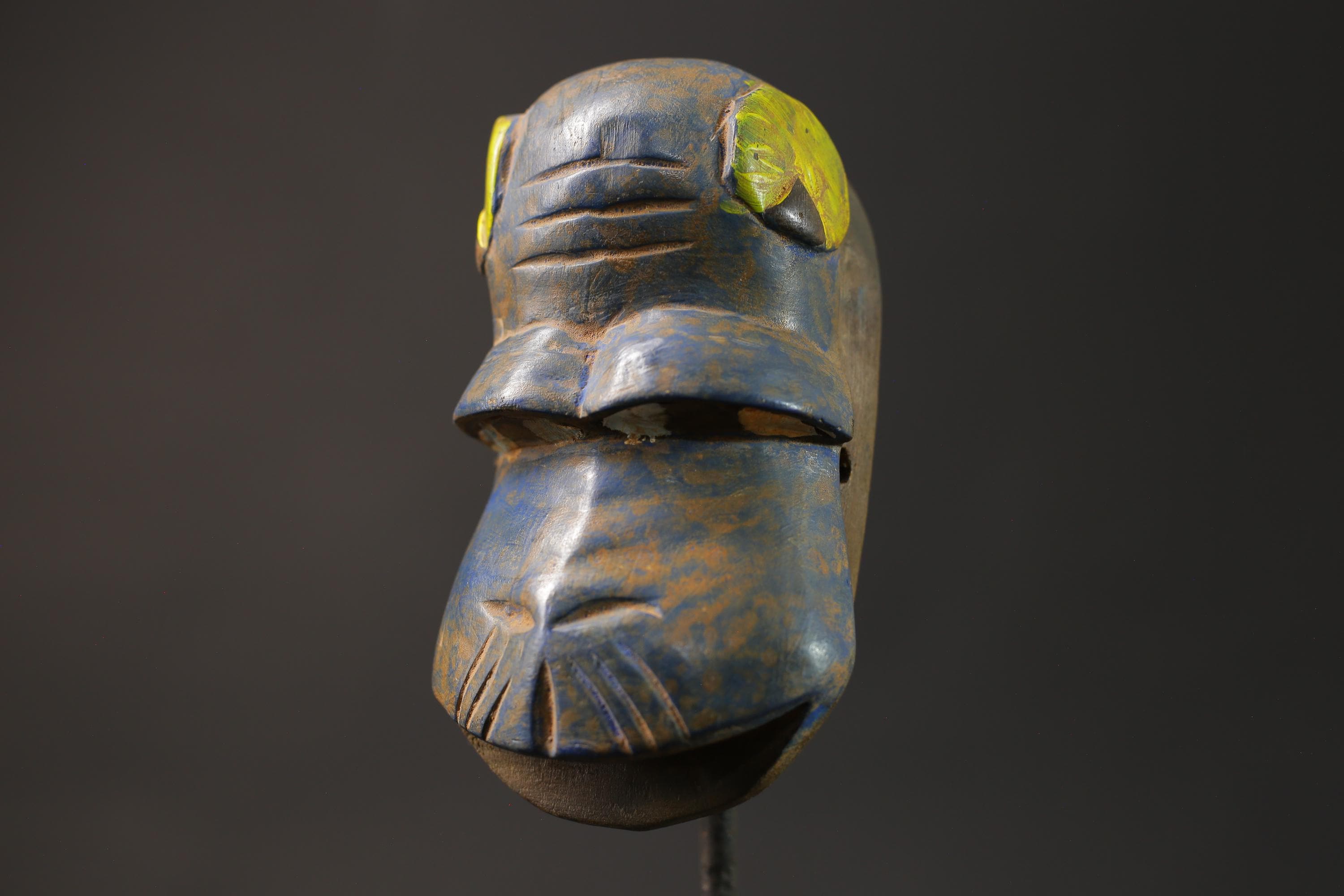 African wood mask antiques Guro African wall decor tribe Baule Monkey Masks for wall-8663