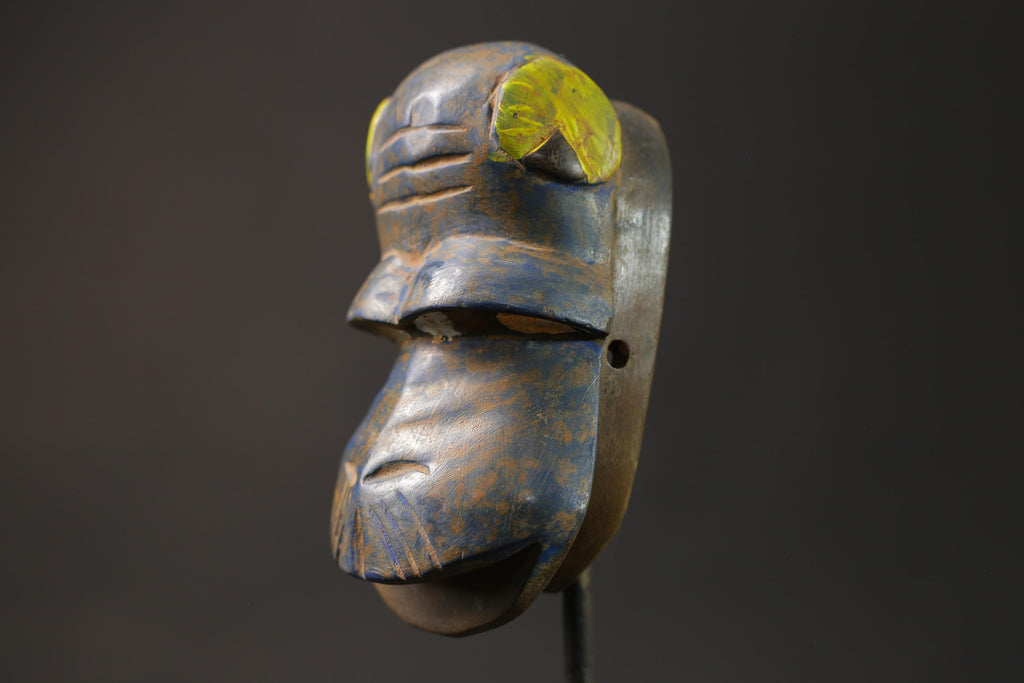 African wood mask antiques Guro African wall decor tribe Baule Monkey Masks for wall-8663