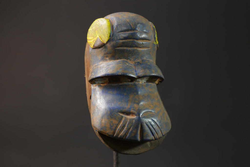 African wood mask antiques Guro African wall decor tribe Baule Monkey Masks for wall-8663