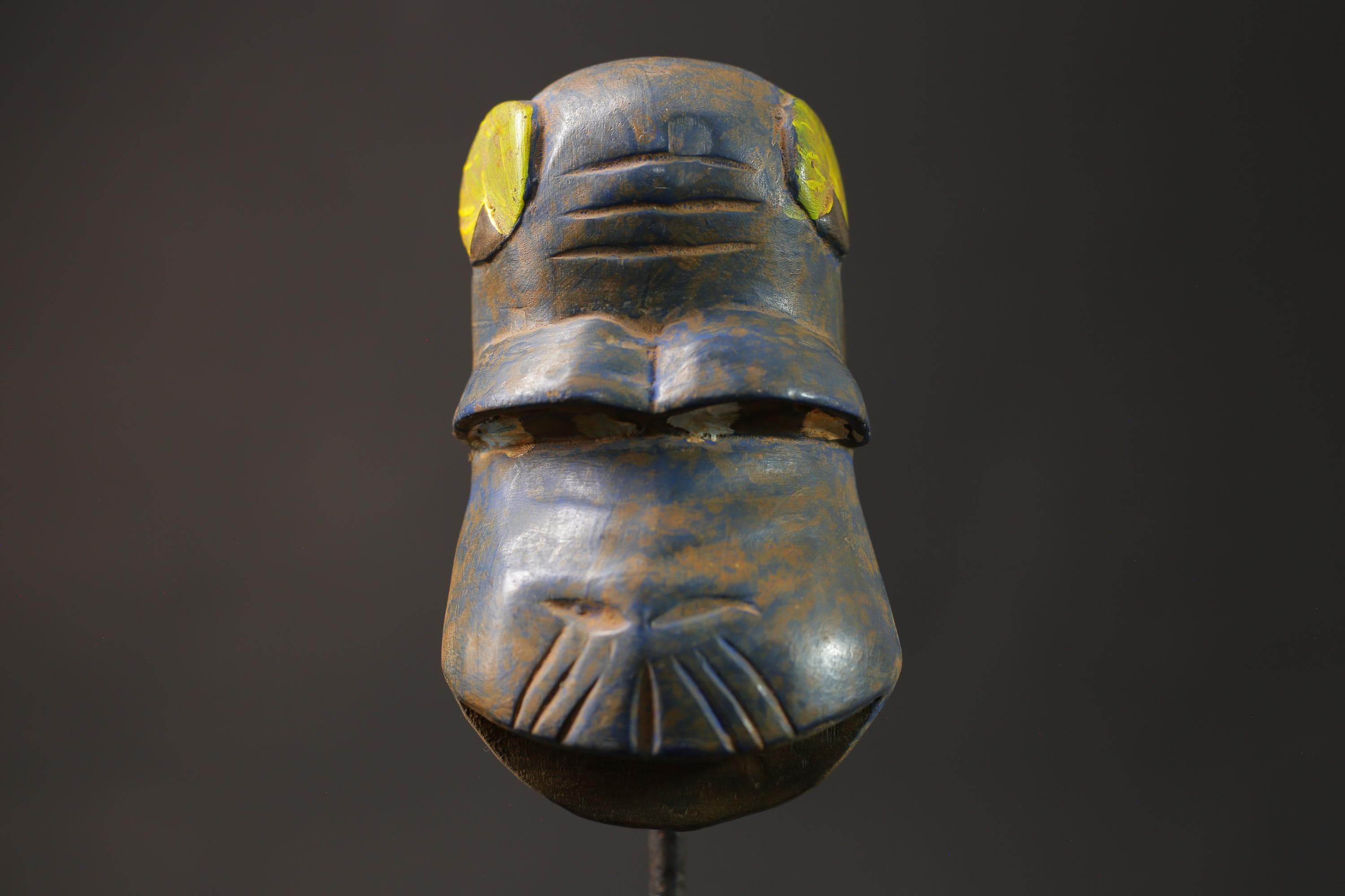 African wood mask antiques Guro African wall decor tribe Baule Monkey Masks for wall-8663